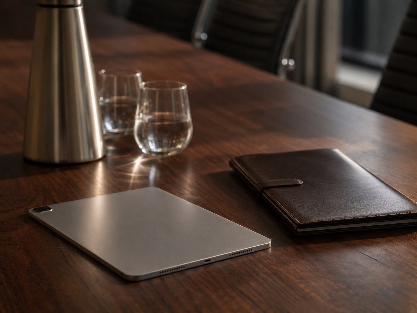 Contemporary boardroom still life